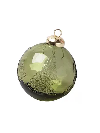 FYNCH-HATTON | Weihnachtskugel NOELLI Walnut | dunkelgrün